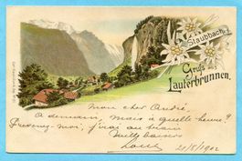 Gruss aus Lauterbrunnen 1902 - Staubbach