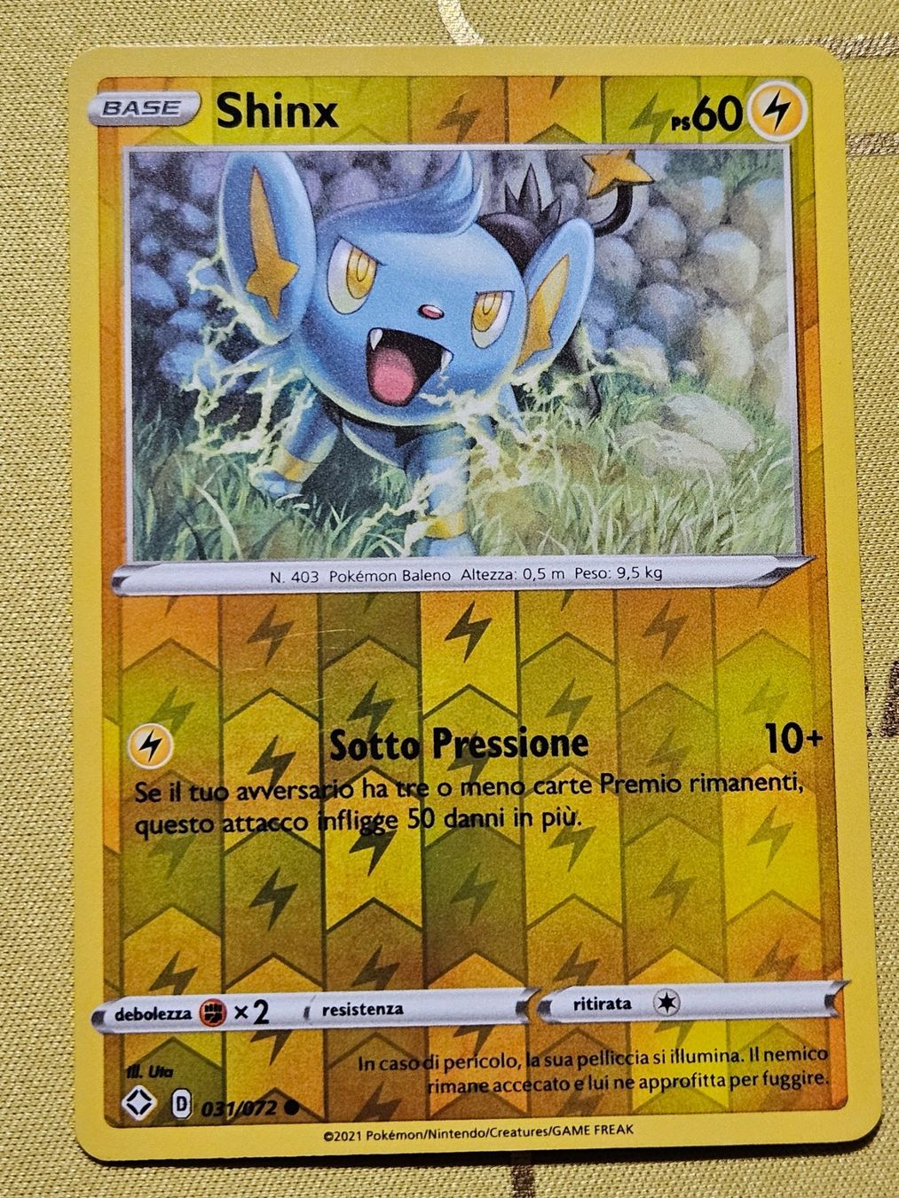 Pokémon Carte collezionabili: Shining Fates - Shinx 031/072 IT – Usato da Bellinzona venduto da Pokemarco