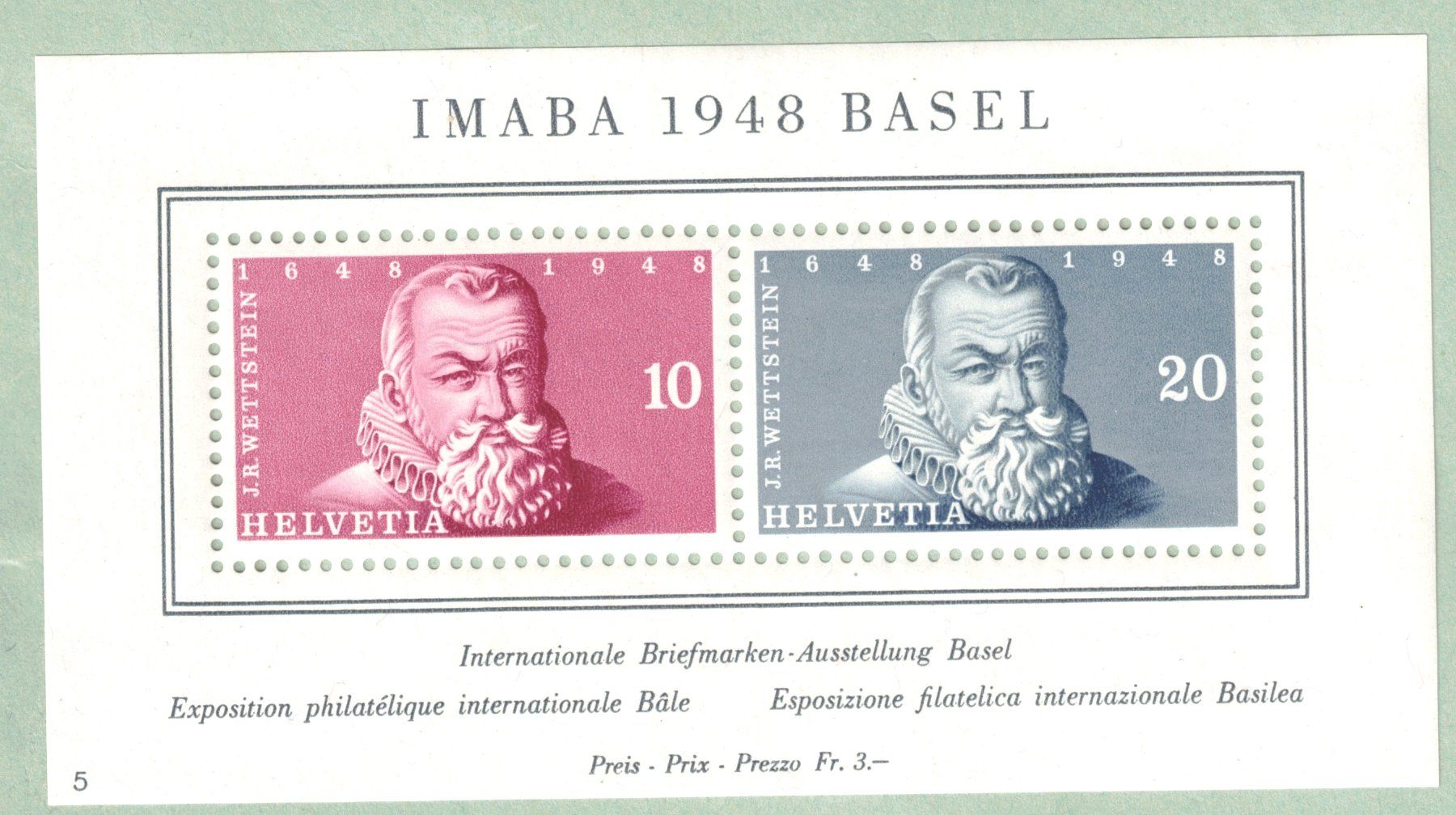 Tous les timbres: IMABA  1948  Basel  Gedenkblock  postfrisch  SBK 100.00 – Neuf (Voir description) à Mellingen par Ginger