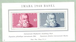 IMABA  1948  Basel  Gedenkblock  postfrisch  SBK 100.00