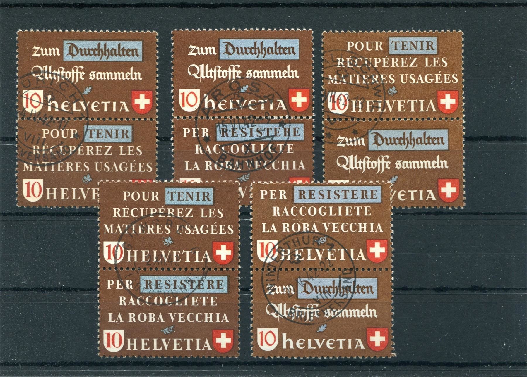 Tous les timbres: Z  34a - 34d sauber gestempelt – D'occasion à Winterthur par Kyoung
