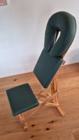 Massagestuhl tragbar grün Holz guter Zustand
