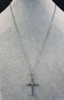 Silber Kreuz Anhänger mit Kette