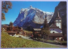 Grindelwald 1037 m, Kirche und Wetterhorn