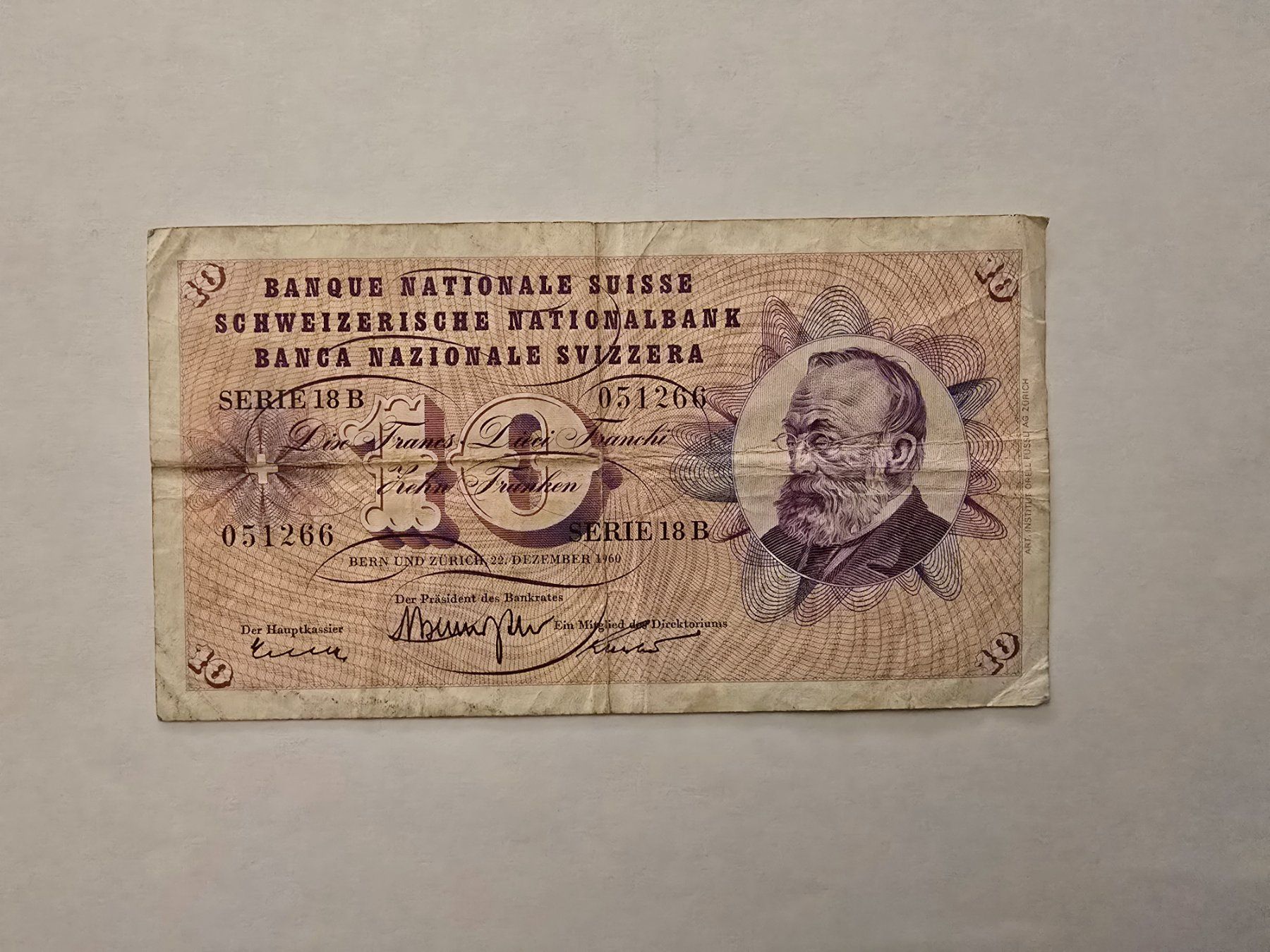 Banconote: Billets de 10 francs, Série 18 B – Usato da Neuenhof venduto da brasvarela