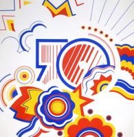 POP ART 70er sign. Allemann Serigrafie 1970 1970er Jahre