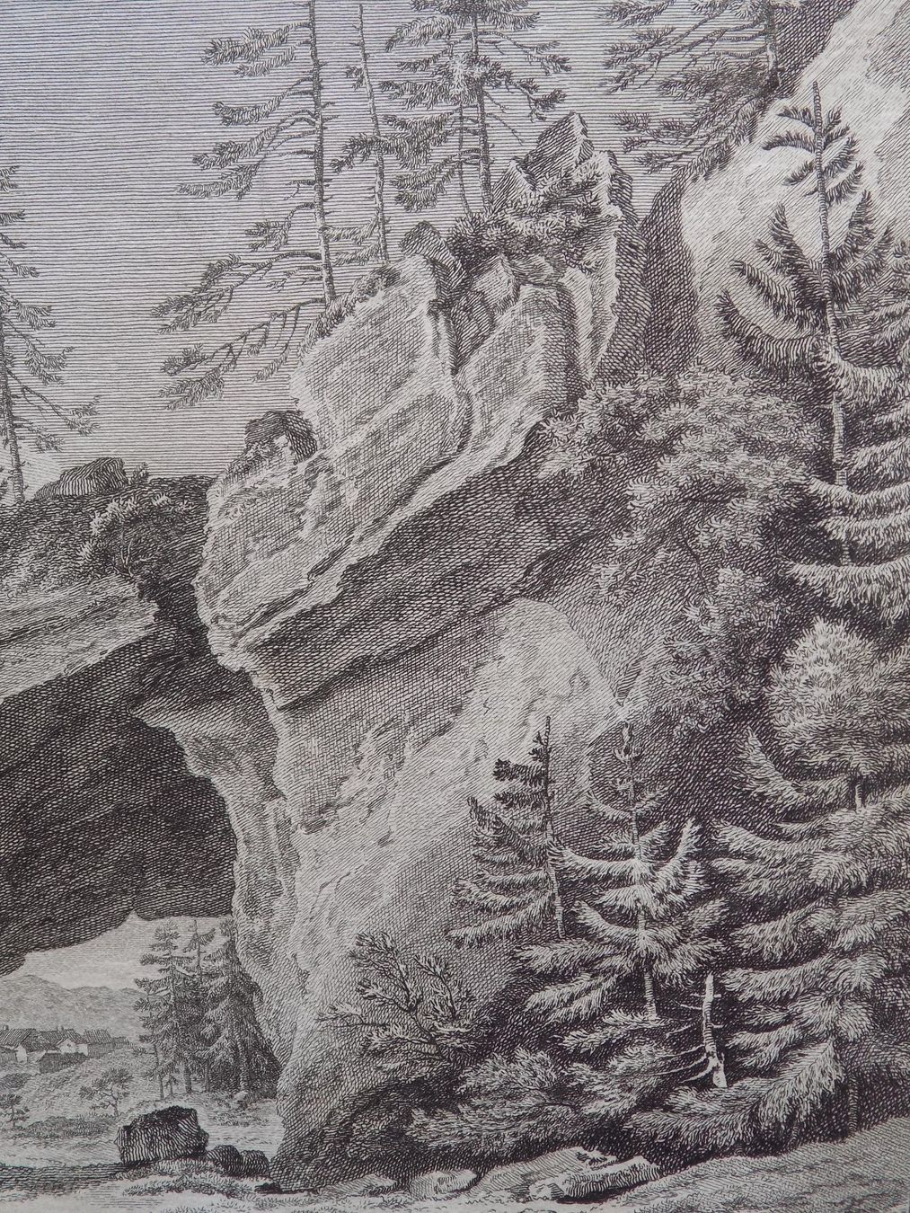 Gravures: Vue du Rocher du Pierre Pertuis – D'occasion à Risch par Rischli15 6