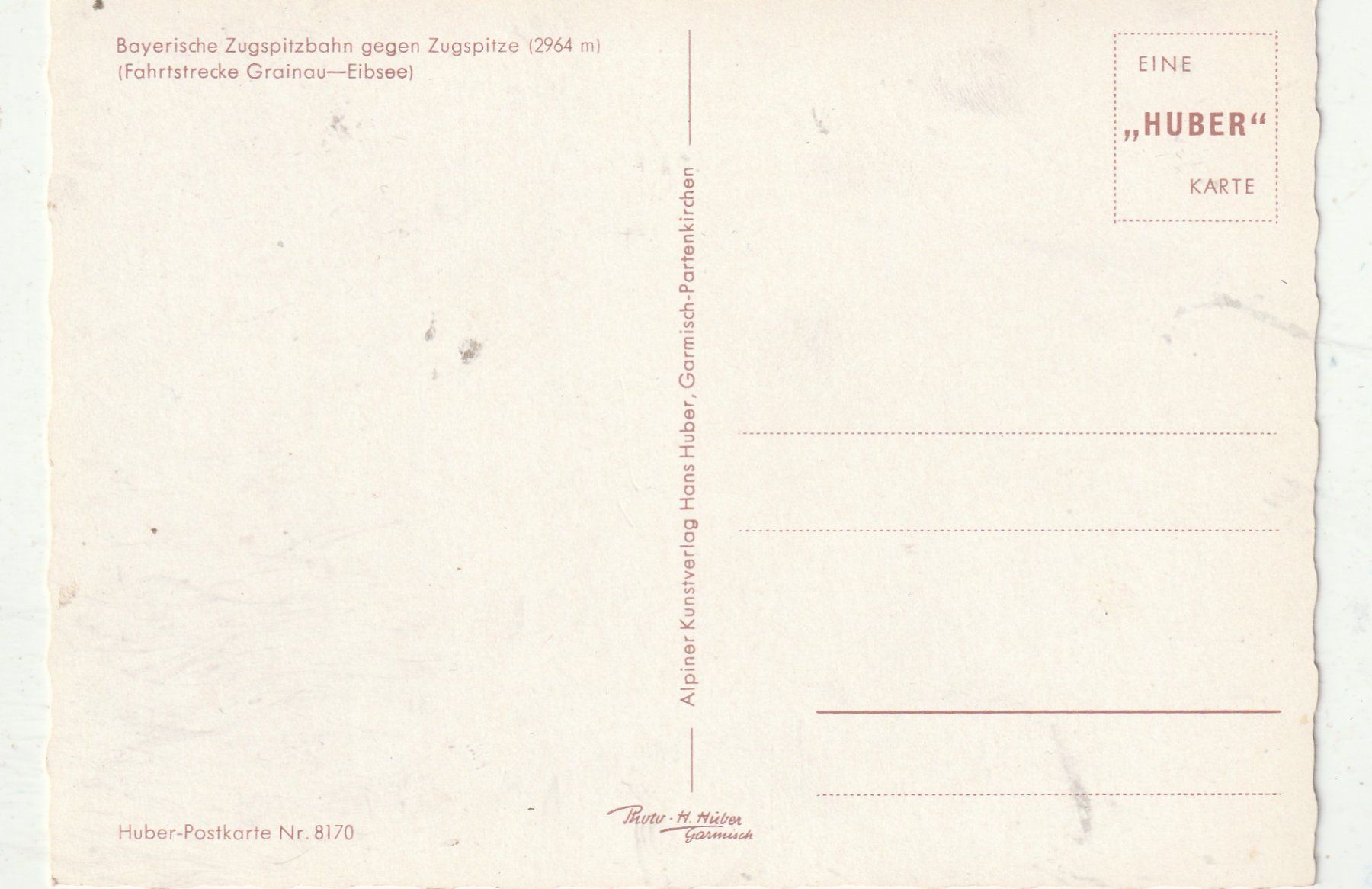 Cartoline postali: Bayerisches  Zugsizbahn – Usato da Lumbrein venduto da made02 1
