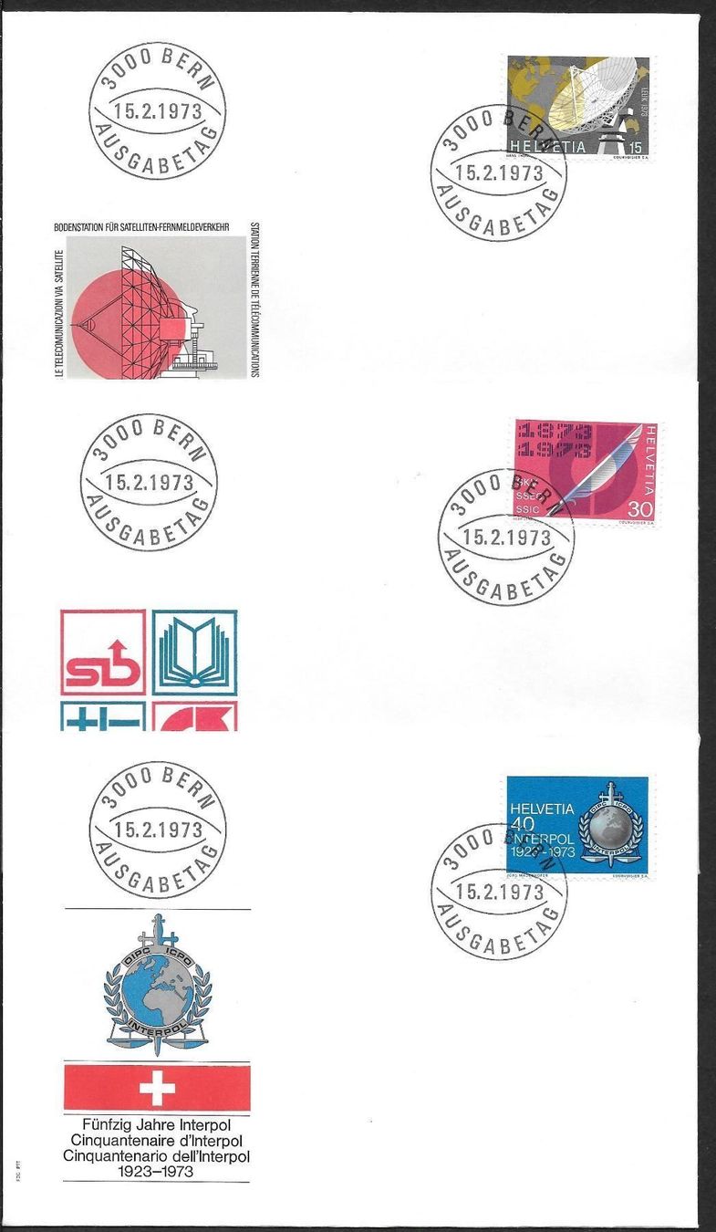Tutti i francobolli: 3 FDC 520-522 Serie Einzelmarken ET 15.2.1973 – Nuovo (secondo la descrizione) da Olten venduto da clotaldi