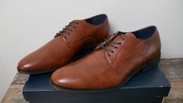 Pier One Leather vegan Leder Business Schnürer cognac 44