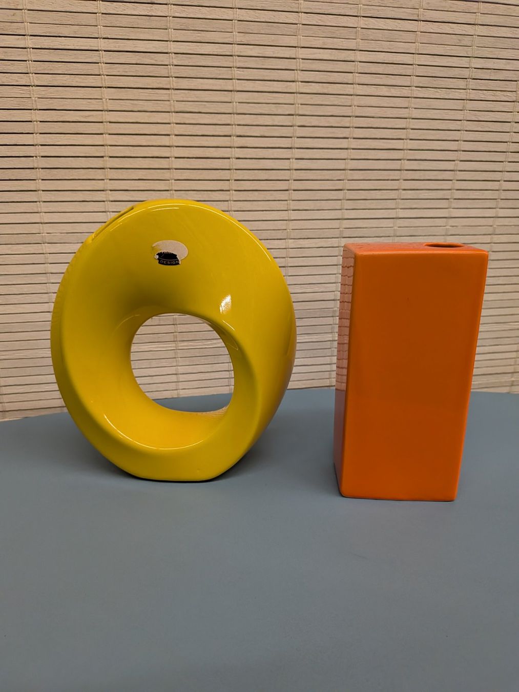 Vasi & Recipienti: Orange & gelbe Keramik Vase – Usato da Emmen venduto da magelan 1