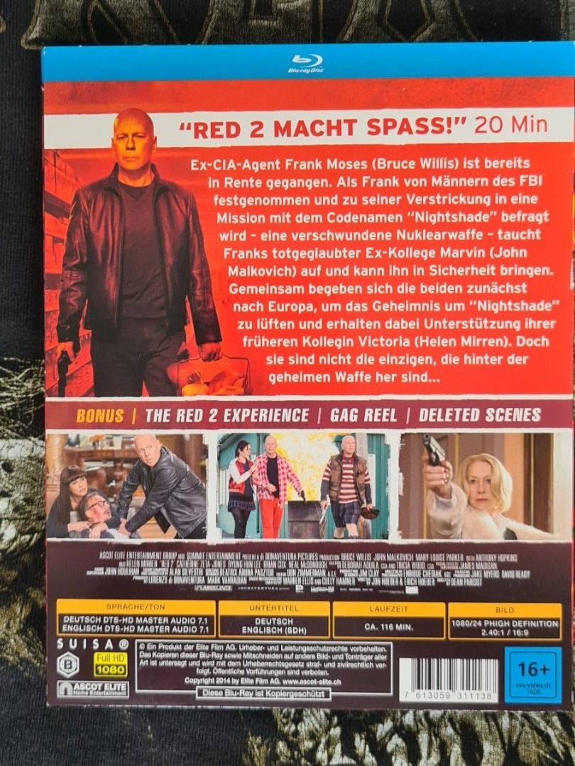 Tutti i DVDs: RED 2 – Nuovo (secondo la descrizione) da Oberkirch LU venduto da ThE_CoLLecTor666 1