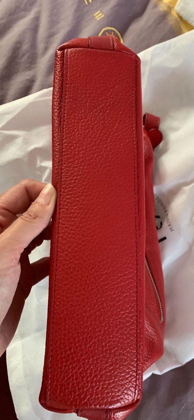 Taschen für Damen: Sac à main en cuir rouge Texier – Neu (gemäss Beschreibung) aus Colombier NE von Nikkon 4
