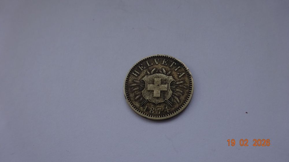 Toutes les monnaies: 5 Rappen 1874 Billon – D'occasion à bassecourt par Oursvert