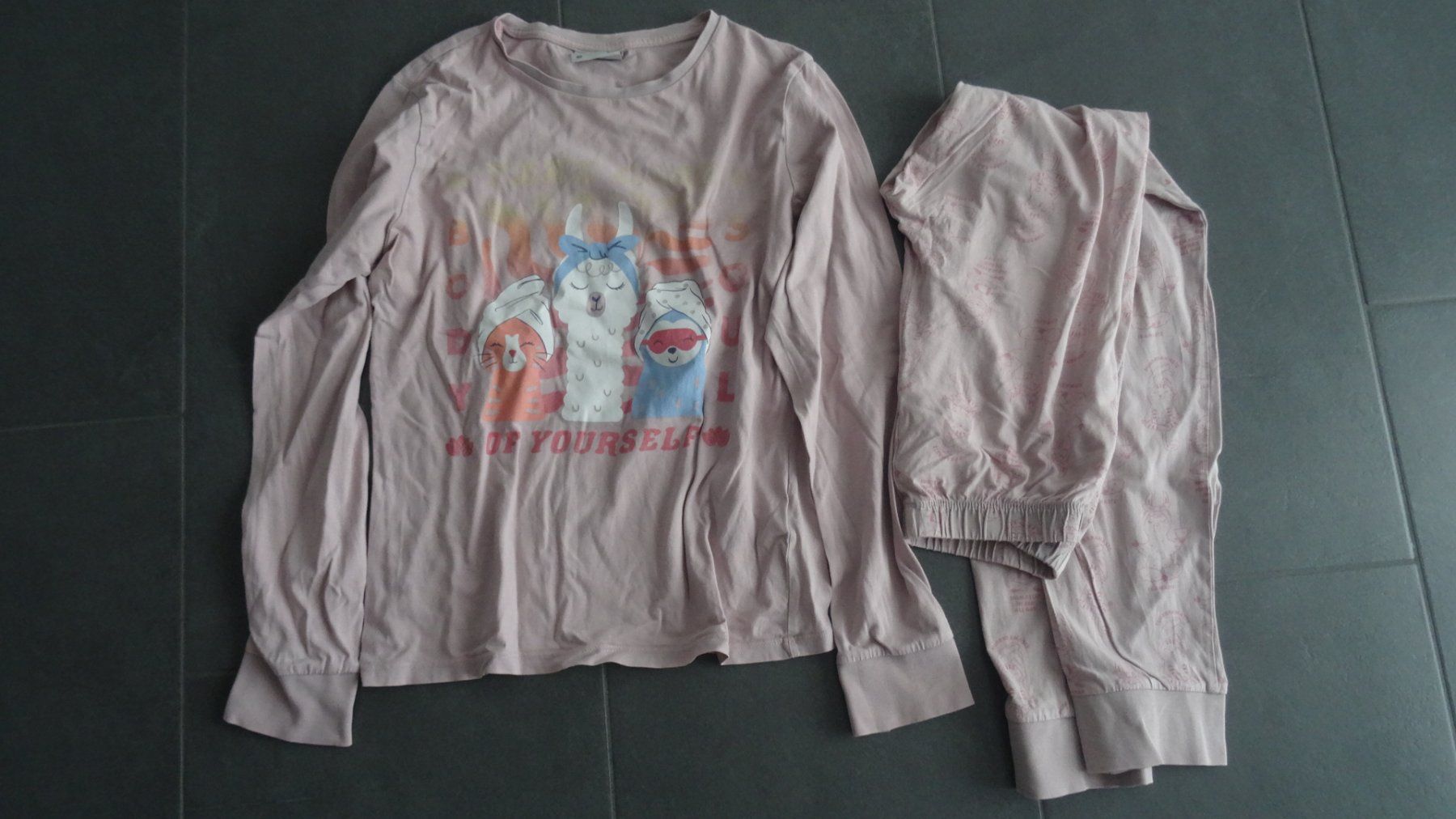 C&A Pigiama & Simili: C&A Kinder Pijama, langarm, rosa, Gr. 152 – Usato da Beinwil am See venduto da den_p9db
