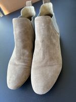 Bottines en cuir beige Kiomi 41 