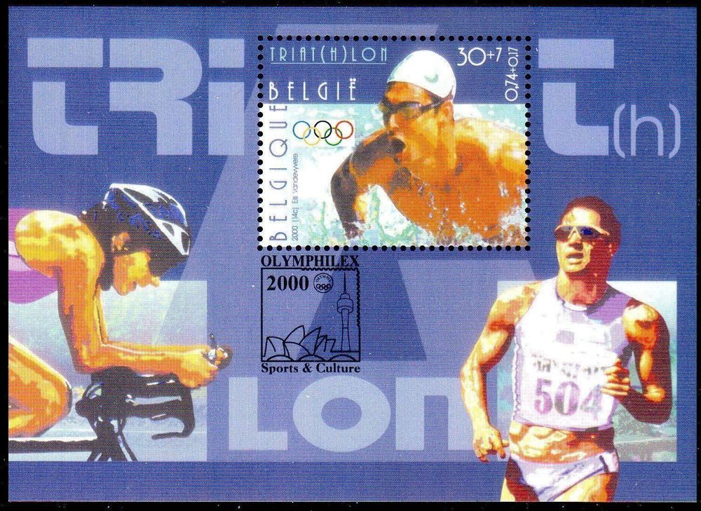 BELGIEN 2000 OLYMPISCHE SPIELE TRIATLON **POSTFRISCH** P343 Kaufen