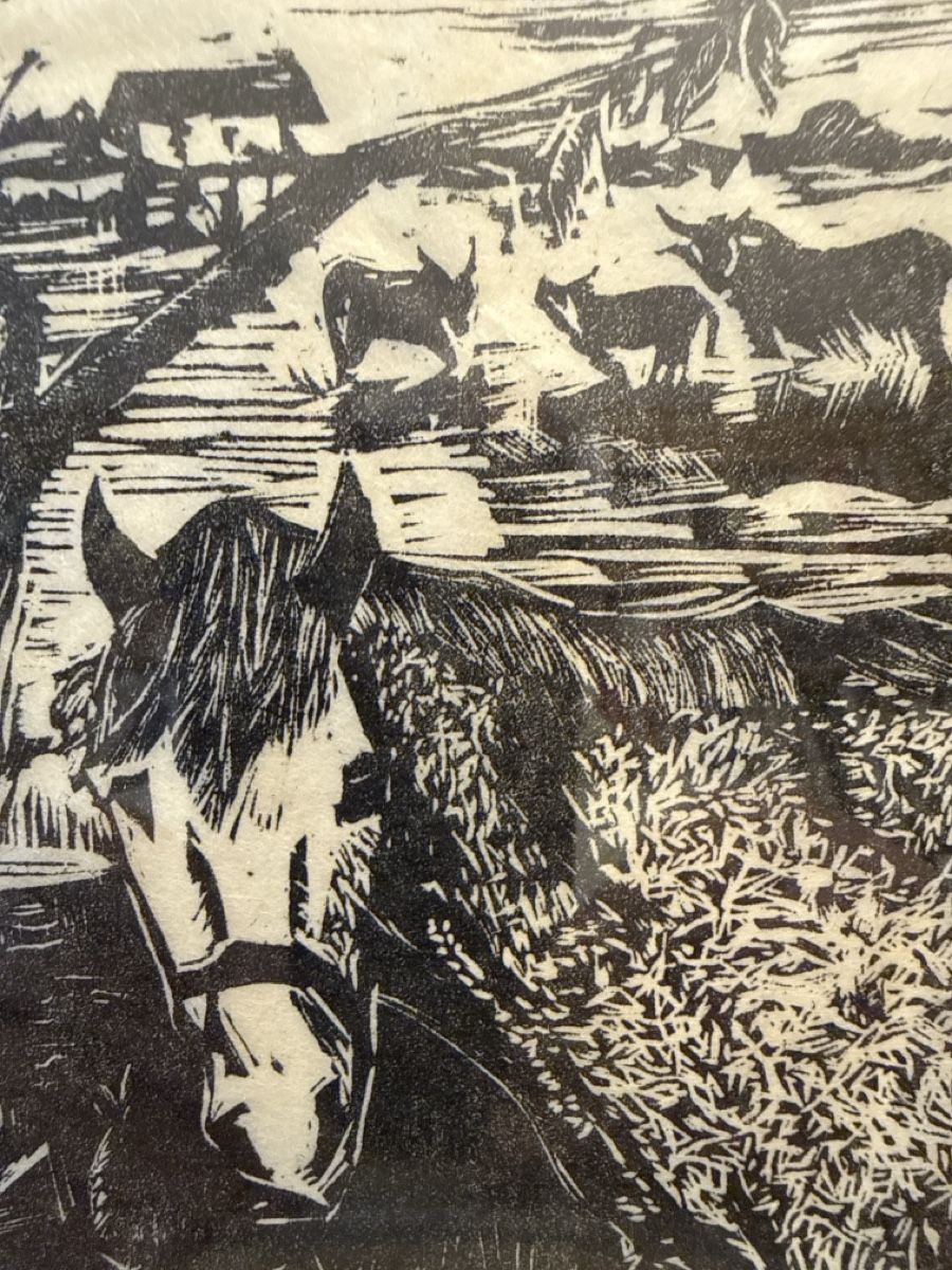 Grafica & Litografie: MEYLAN E. Litho scène champêtre – Usato da Schmitten FR venduto da Hohezelg 2