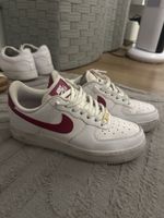 Nike Air Force 1 Weiss Rot Leder Grösse 38 