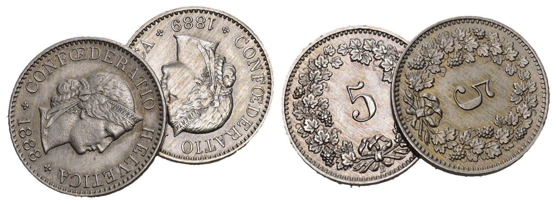 Toutes les monnaies: Schweiz 1888+1889 – D'occasion à Bern par numismatictops
