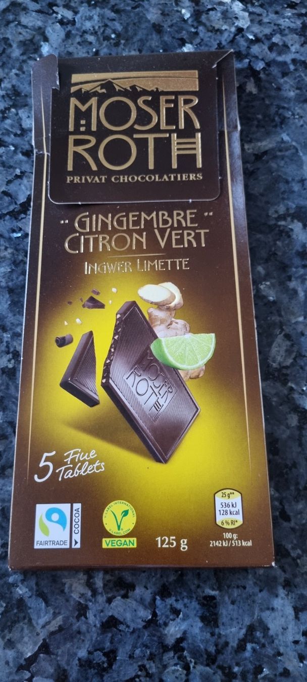 Cibi & Specialità: Moser Roth Chocolat Gingembre Citron Vert 125g – Nuovo (secondo la descrizione) da egliswil venduto da Maggy6