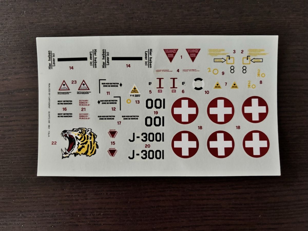 Schweizer Armee Kit di modellismo & Modellini statici: Décalcomanies Tiger Armée Suisse/Schweizer Luftwaffe – Usato da Grandson venduto da Maxitrol