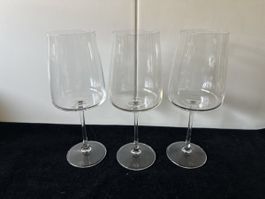 3 RCR Rotwein-Gläser