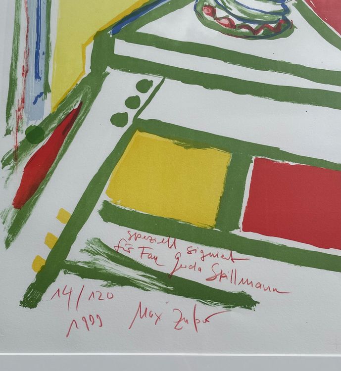 Max Zuber (1951) grosse Lithographie Handsigniert (Gebraucht) in Root ...