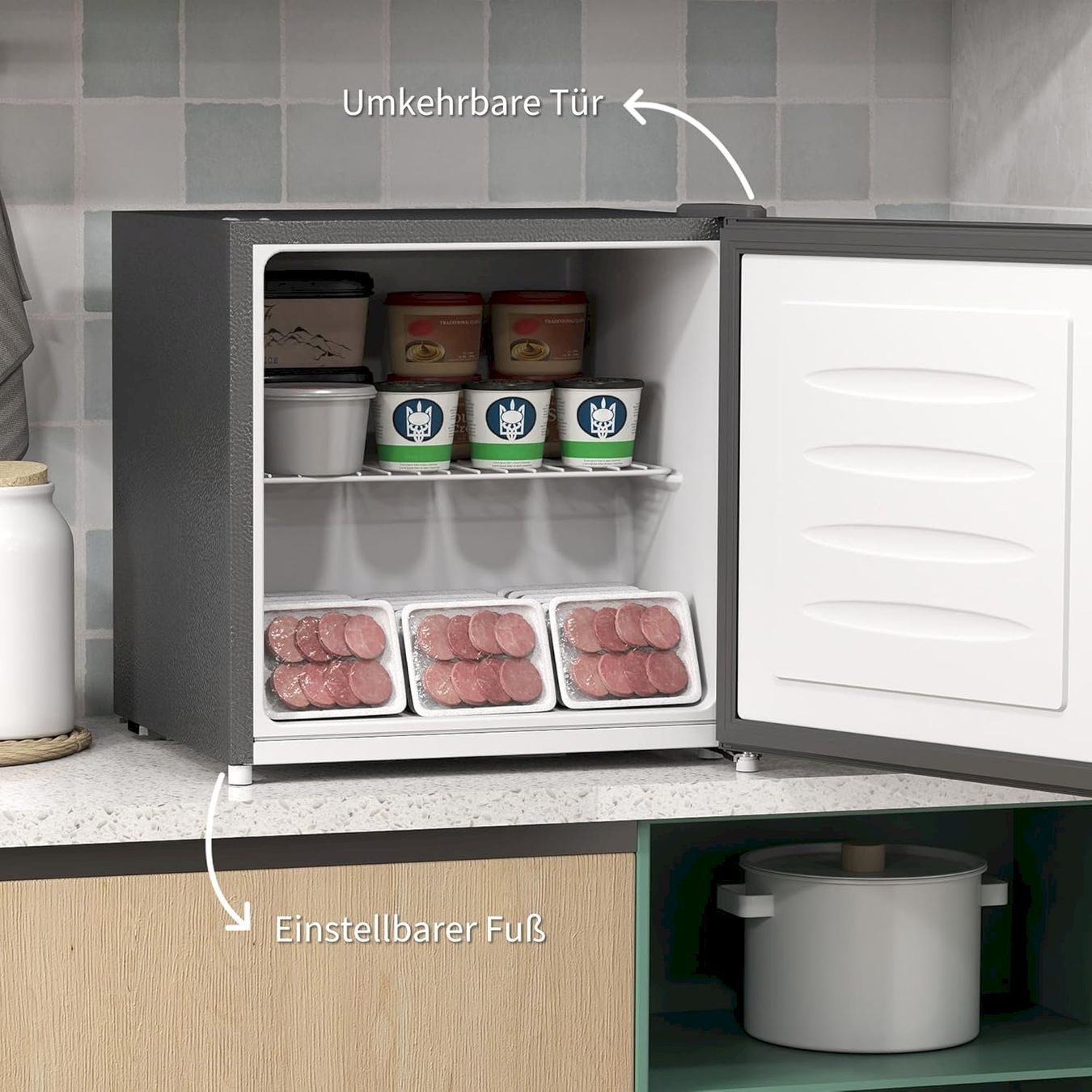 Mobicool Kühlschränke & Kühlen: HOMCOM Mini-Gefrierschrank 35 L Grau – Neu und originalverpackt aus Bottighofen von zaap 5
