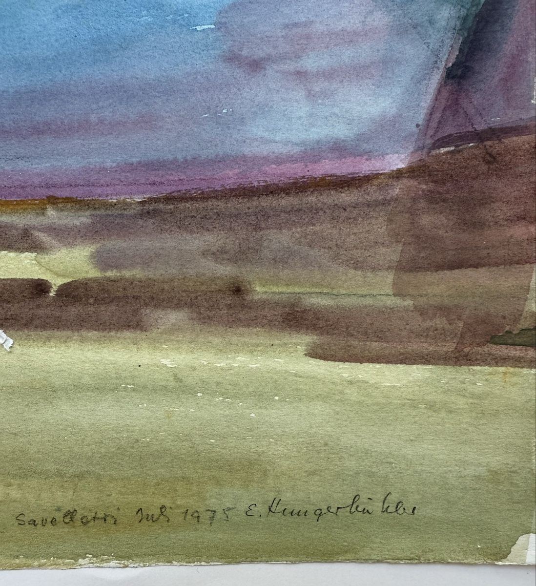 Dipinti: Emil Hungerbühler Aquarell Boote Küste signiert – Usato da Chur venduto da CJ340 1