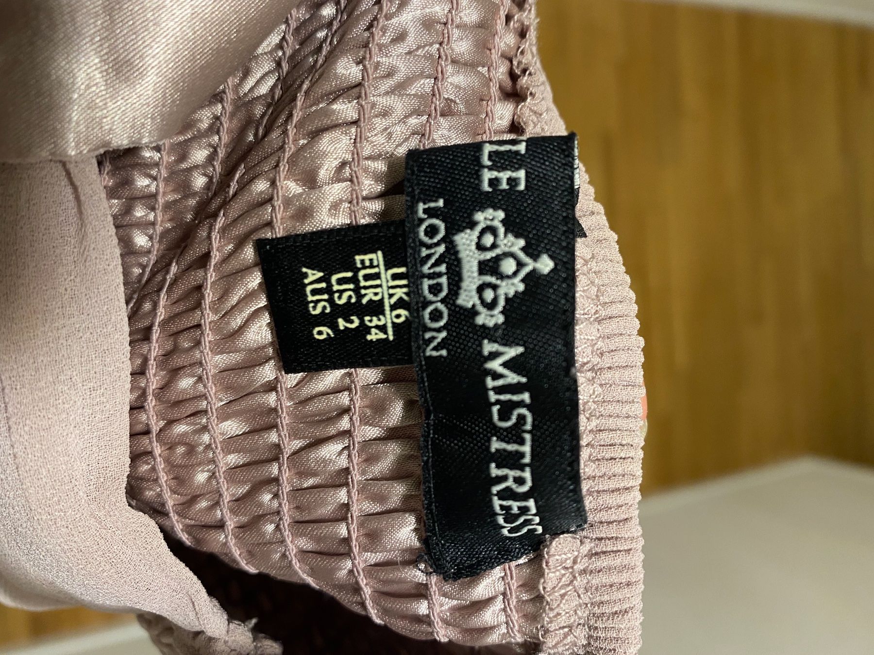 Kleider: Kleid midi taupe/violett Gr. 34 – Gebraucht aus Root von mele2013 2