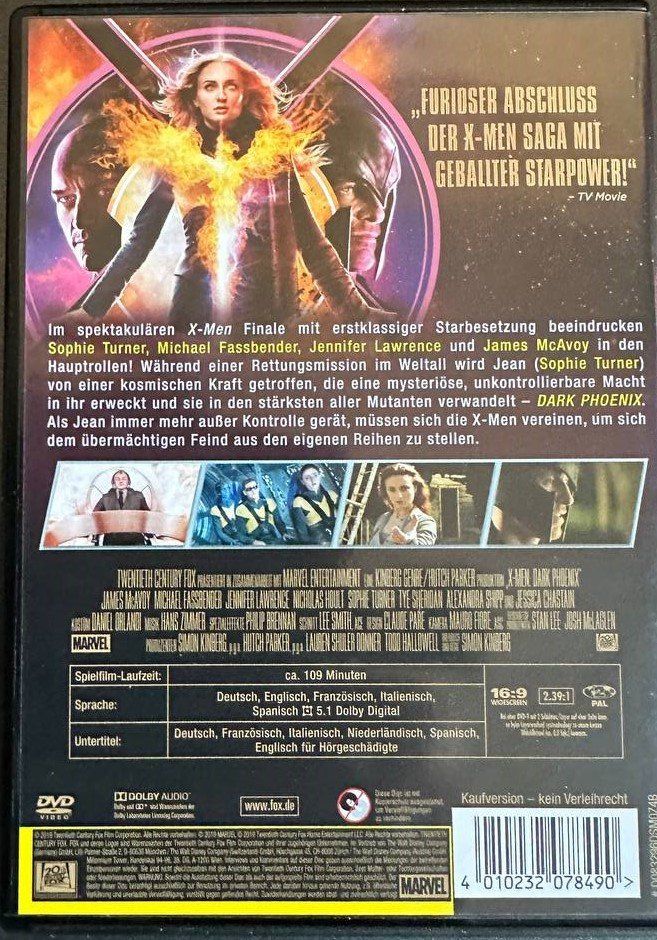 Alle DVDs: X-Men Collection 7 Blu-ray + Dark Phoenix DVD – Gebraucht aus Beringen von Mantafisch1 3
