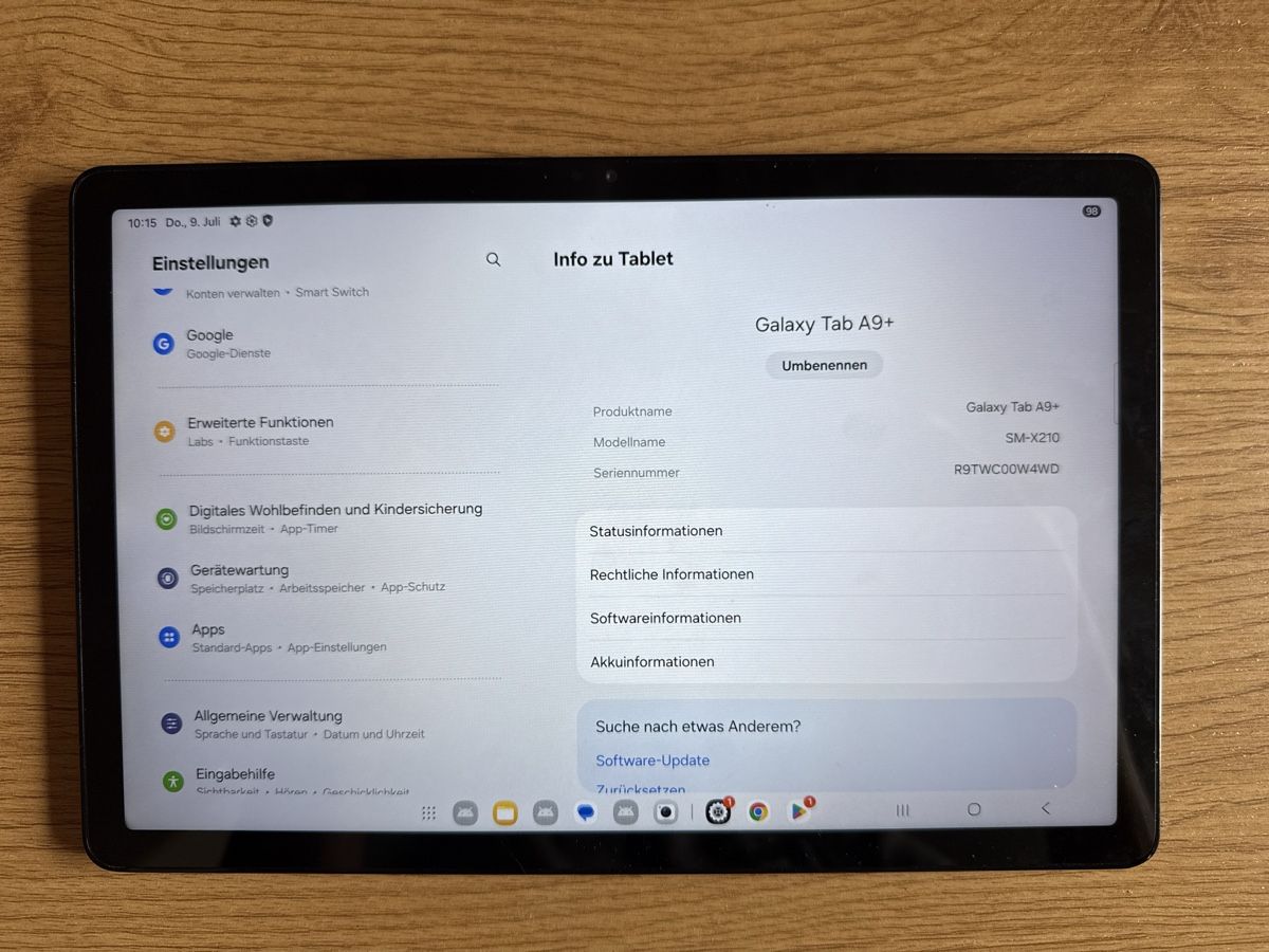 Samsung Tablet PC: GALAXY TAB A9+ SM-X210 ab 1.- Franken – Difettoso da Unterseen venduto da ORION2025