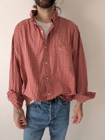 Herren Hemd Maine New England kariert Grösse XXXL rot