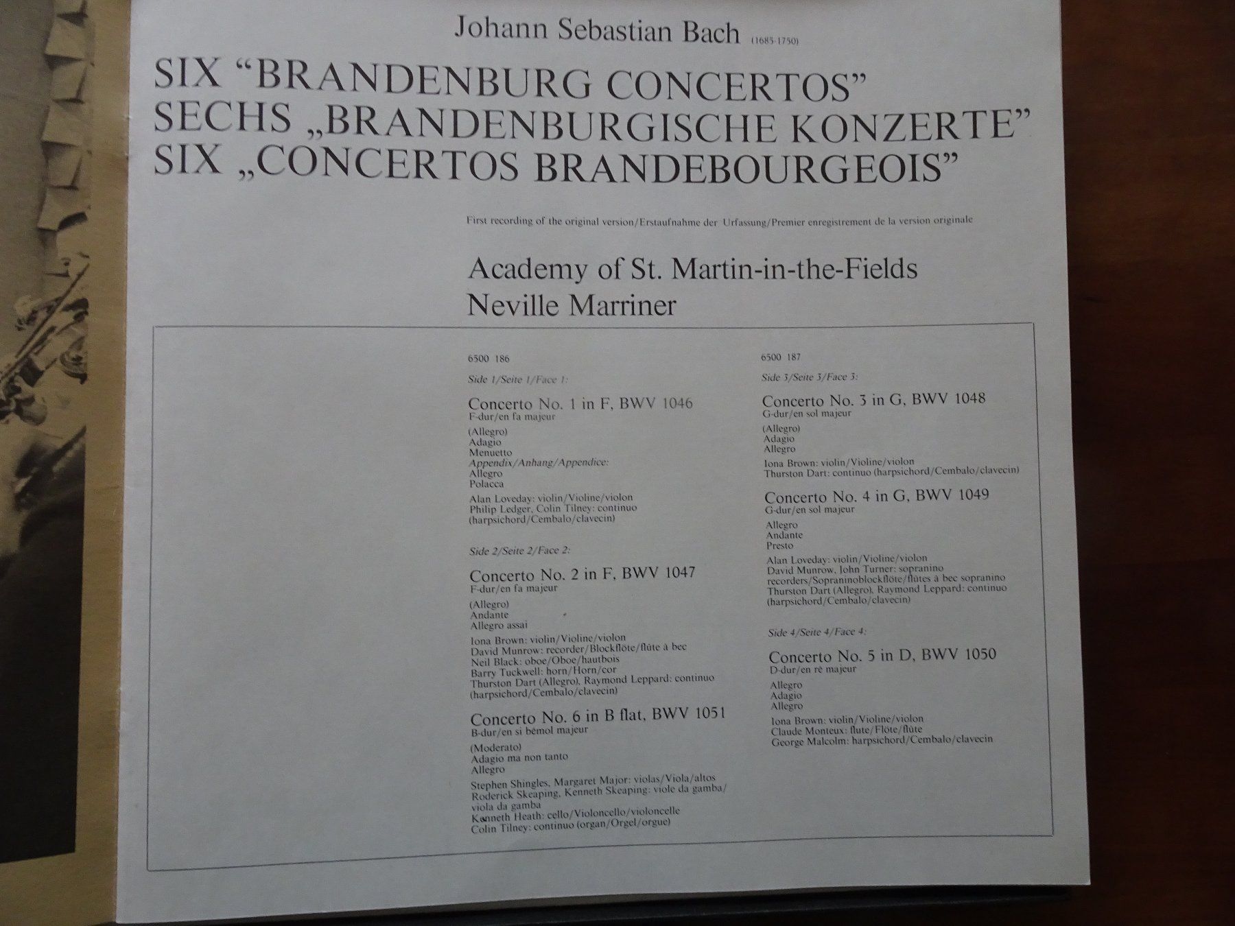 Dischi in vinile: Bach, Brandenburg Concertos – Usato da männedorf venduto da purzelchen 1