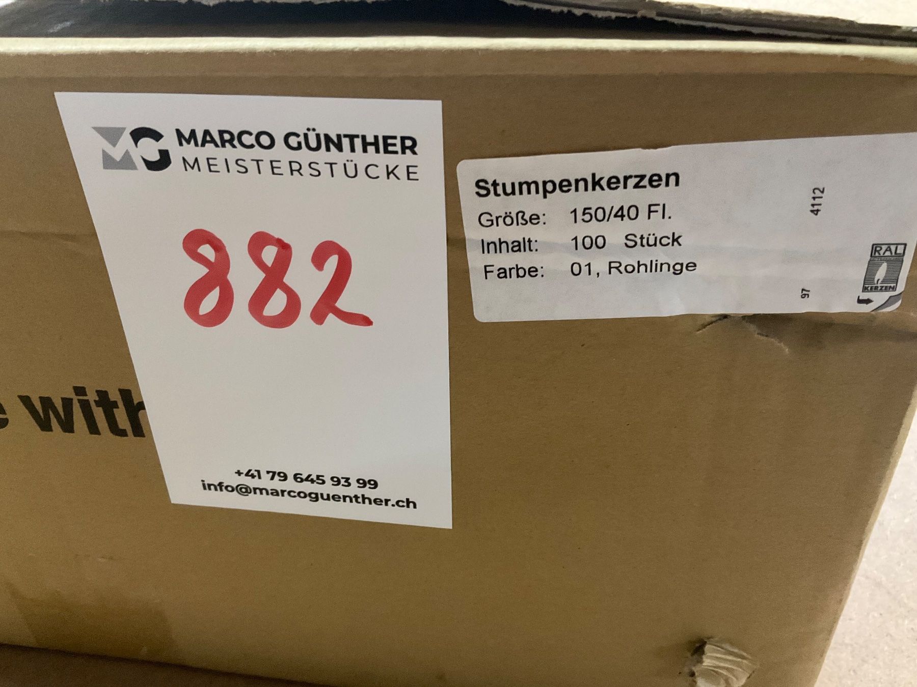 Candele: 882 Posten Kerzen Rohlinge aus Liquidation – Nuovo (secondo la descrizione) da Derendingen venduto da Meisterstuecke 2
