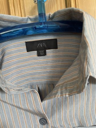 Zara Bluse, Grösse S, hellblau gestreift, neuwertig 👕