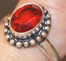 Ring L-3521 – Granat Edelstein 17cm Innendurchmesser