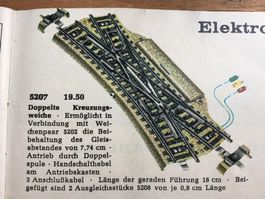 Märklin 5207 Doppelte Kreuzungsweiche - gebraucht
