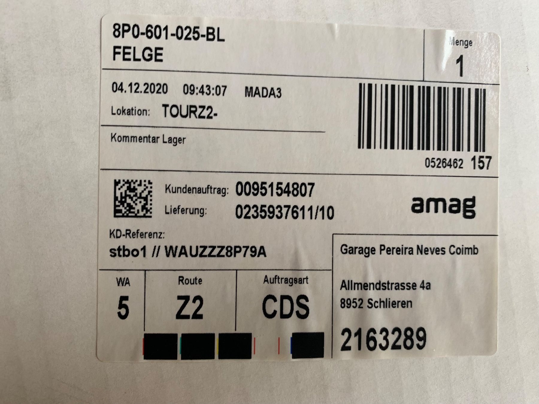 Audi Felgen: Alufelgen Original Audi A3 – Neu und originalverpackt aus Zürich von Olimpied 8