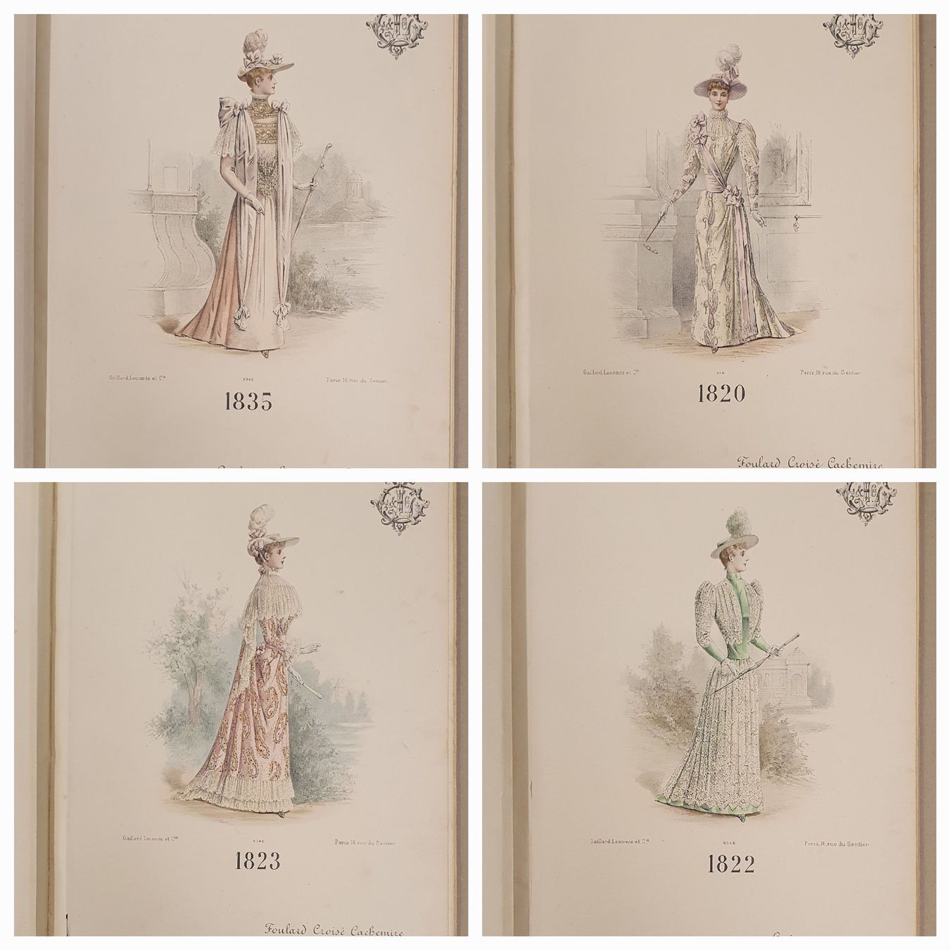 Bücher: antike Modemappe - Gaillard Lecomte Paris  um 1890 – Gebraucht aus Kreuzlingen von Rschweiz1 7