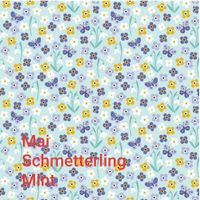 *Sale* Baumwolljersey Print Mai Schmetterling Mint