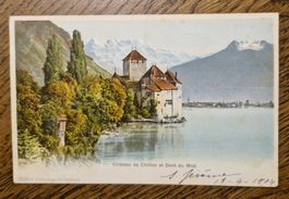 Schloss Chillon nach Sedan, 5 Stempel, 1904