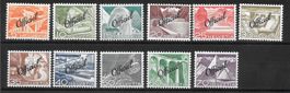 Verwaltungsmarken (D II) Serie 65 - 75 * mit Falzrest 1950