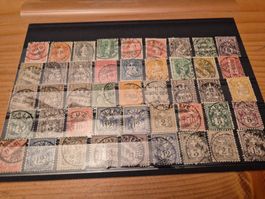 CH-Briefmarken gestempelt auf Karte E4 Zustand gem.Bilder