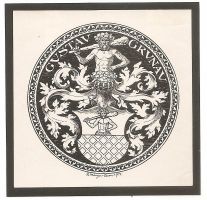 Ex-libris héraldique Gustav GRUNAU (1875-1949). Bern 1901