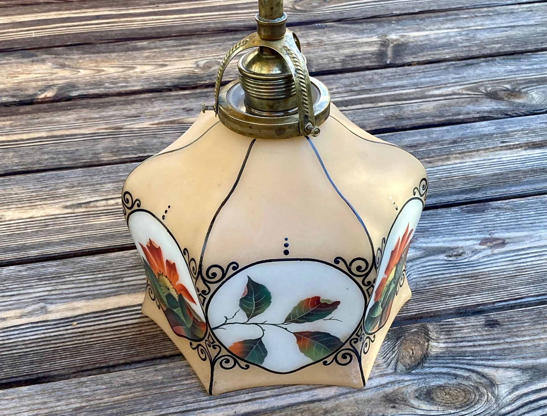 Lampade: antike Originale Jugendstil Hängelampe – Usato da Lüchingen venduto da Eeizo 2
