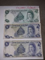 Cayman Islands Banknoten, 5 & 1 Dollar Sammlerstücke