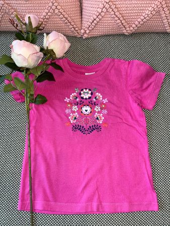 Hot pink t-shirt for girl US4 - 100cm