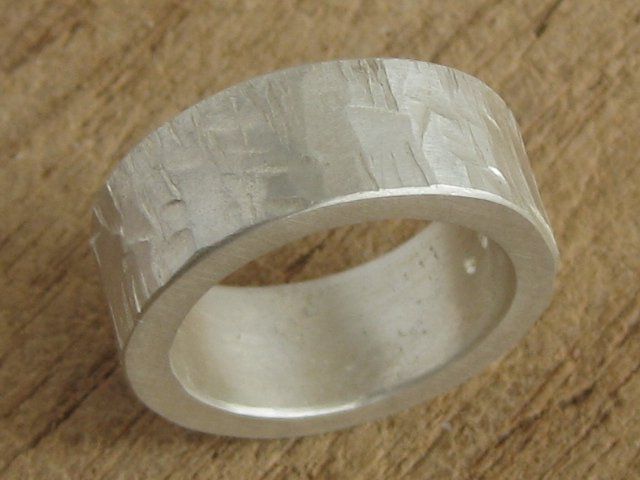 Anelli: breiter UNIKAT Ring Silber 999 Hammerschlag / Gr. 55 – Nuovo (secondo la descrizione) da Ermatingen venduto da Decovin 1